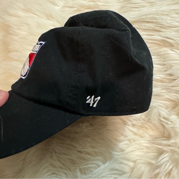 New York Rangers Black Baseball Hat 47 XX-Large Hockey NHL NWOT - Picture 3 of 8